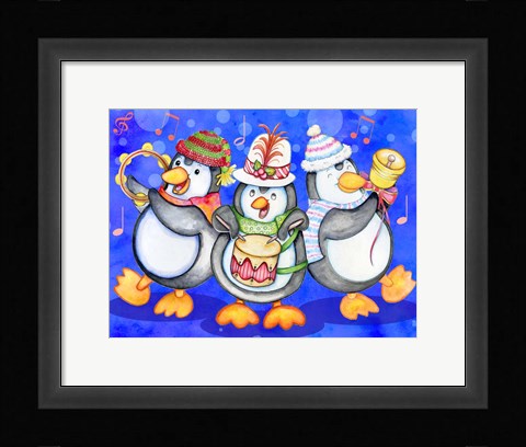Framed Penguin Percussion Print
