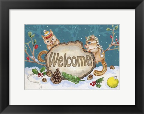 Framed Woodland Welcome Print