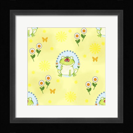 Framed Froggie Garden Print