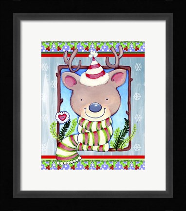 Framed Reindeer Wood Print