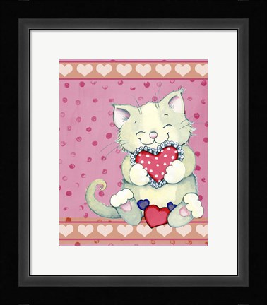 Framed Heart Snuggles Print