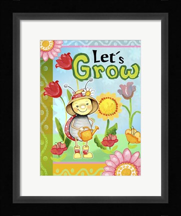 Framed Lets Grow Print