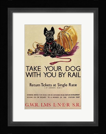 Framed Take Your Dog Print