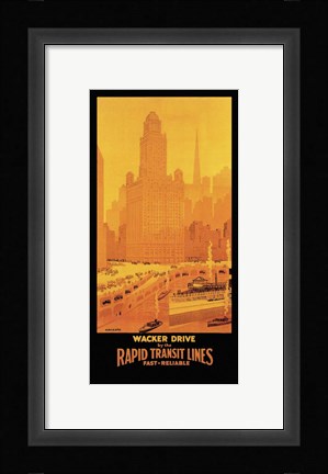 Framed Rapid Transit Lines Print