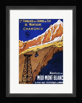 Framed Midi Mont Blanc Print