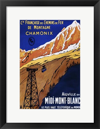 Framed Midi Mont Blanc Print