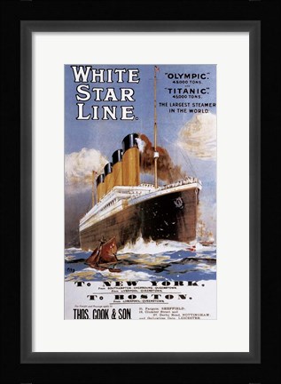 Framed White Star Line Print
