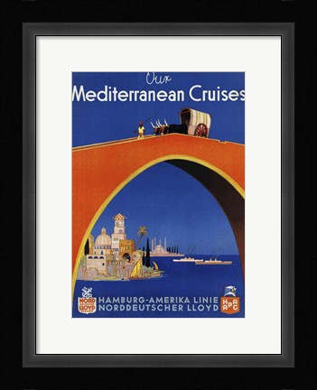 Framed Mediterranean Cruises Print