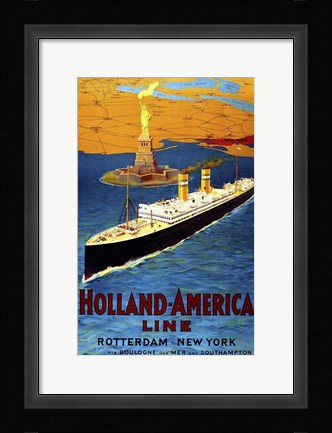 Framed Holland America Line Print