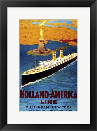 Framed Holland America Line Print