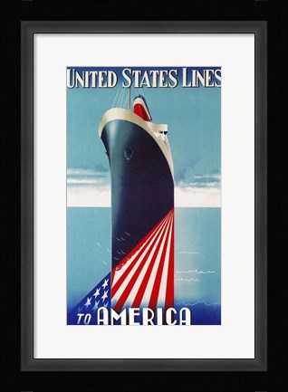 Framed United States lines Print
