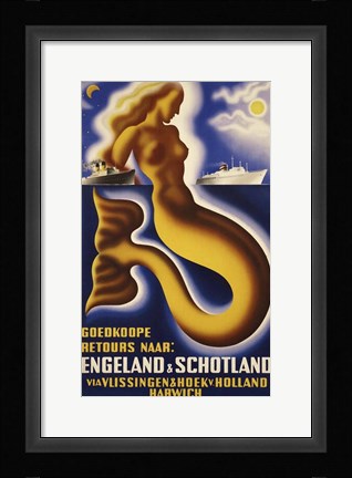 Framed Engeland &amp; Schotland Print