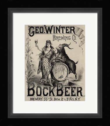 Framed Bock Beer Print