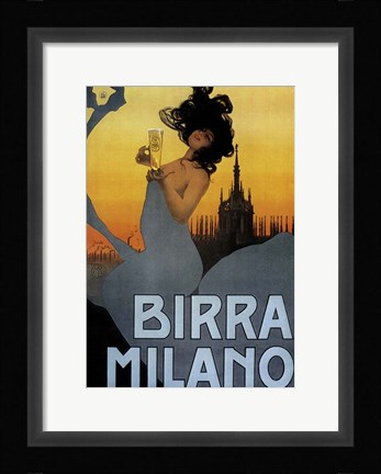 Framed Birra Milano Print