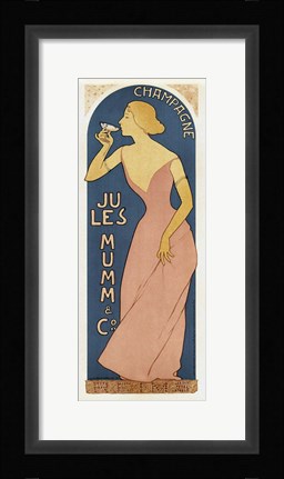 Framed Champagne Ju Les Mumm Print