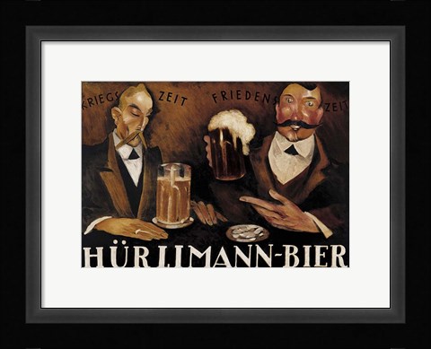 Framed Hurlimann Bier Print
