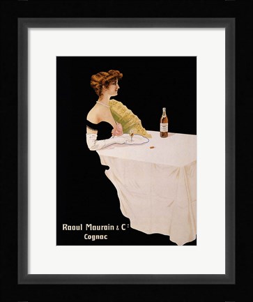 Framed Raoul Maurain Cognac Print