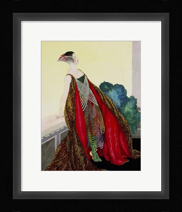 Framed Art Deco Woman Print