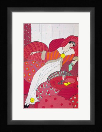Framed Art Deco Woman 3 Print