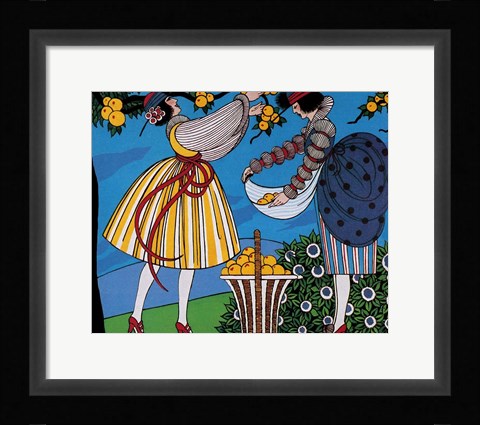 Framed Lete Paris 1928 Print