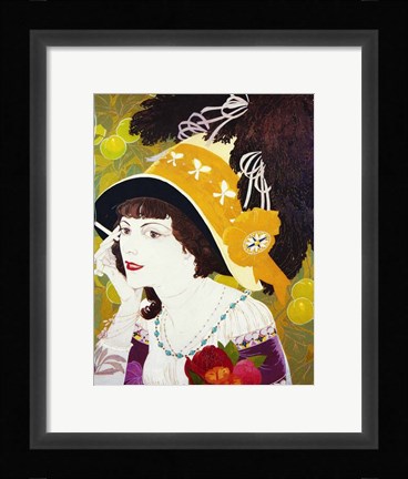 Framed De Feure Smoking Woman III Print
