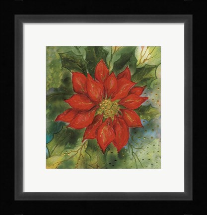 Framed Poinsettia 2 Print