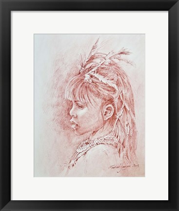 Framed Portrait of a Girl Print