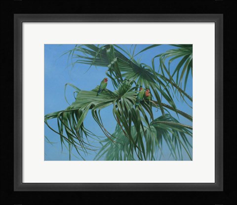 Framed Lovebirds 2 Print