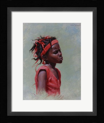 Framed Girl Red Print