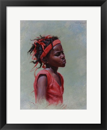 Framed Girl Red Print