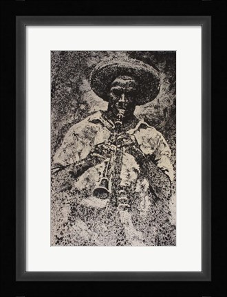 Framed Flute Player Print