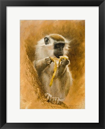 Framed Green Monkey 11 Print