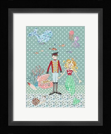 Framed Little Mermaid  B Print
