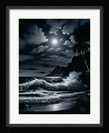 Framed Pounding Waves Print