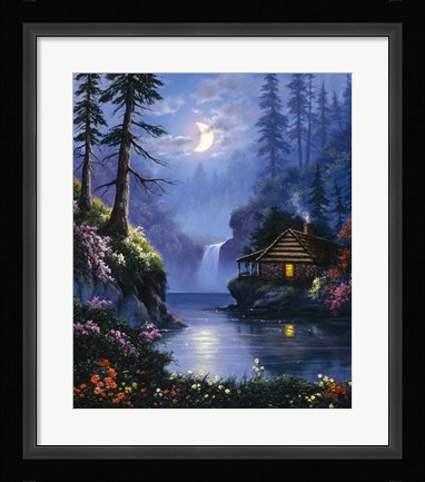Framed Wood Cabin Print