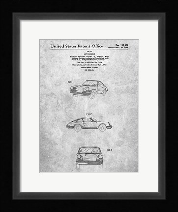 Framed Porsche Patent Print