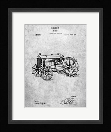 Framed Tractor Patent Print