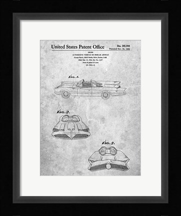 Framed Automotive Vehicle or Similar Article Patent Print