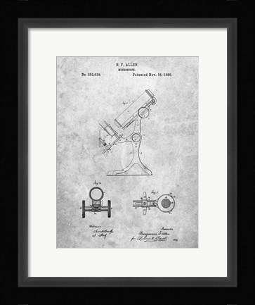 Framed Microscope Patent Print