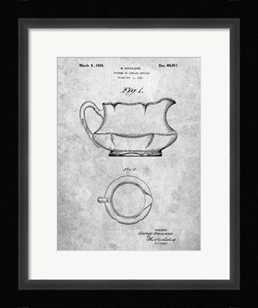 Framed Haviland Pitcher or Similar Article Patent Print