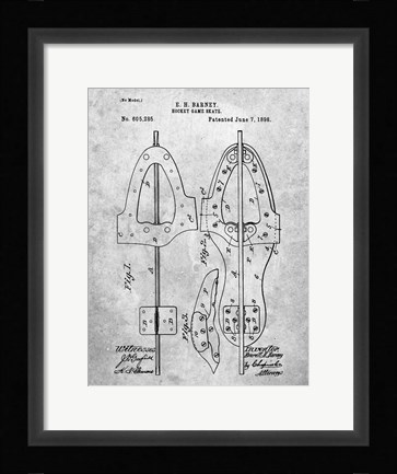 Framed Hockey Game Skate Patent Print