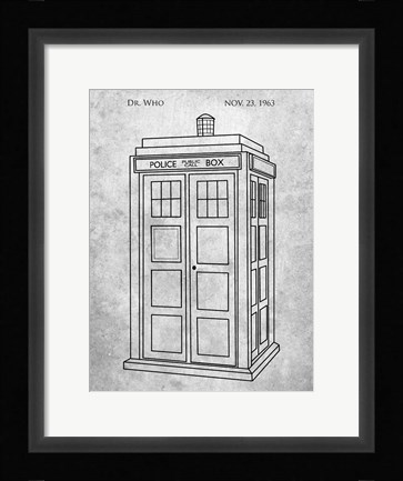 Framed Dr. Who - Police Box Print