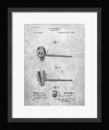 Framed Tobacco Pipe Patent Print