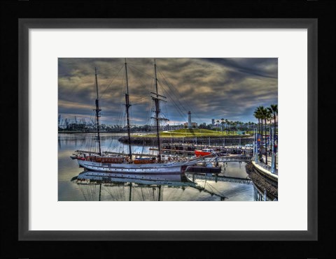 Framed Harbor Town Print