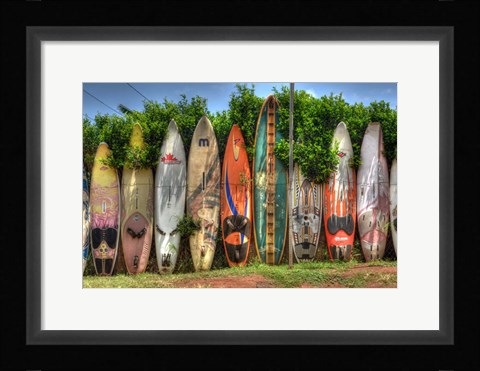 Framed Surf Boards Print
