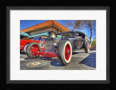 Framed Red Wheels Print