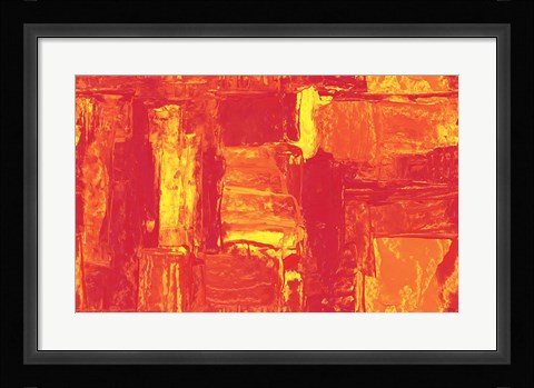 Framed Orange Burst Print