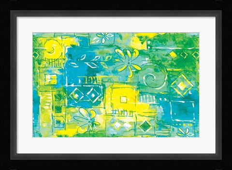Framed Cool Blue Print