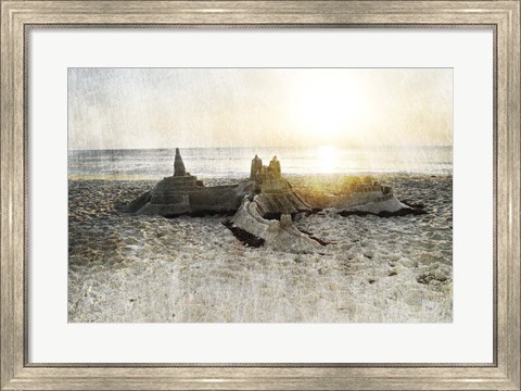 Framed Sand Castle I Print