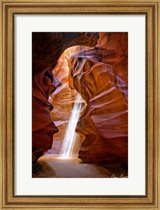 Framed Sun Shining Through Canyon III Print